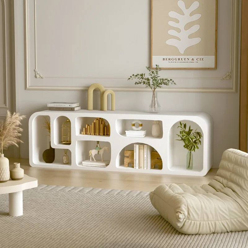 

Divider Exhibition Tv Cabinet White Modern Floor Minimalistic Display Tv Table Partitions Luxury Nordic Armario Tv House Items
