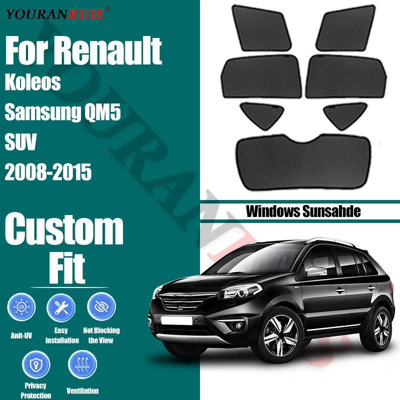 

For Renault Koleos Samsung QM5 SUV 2008-2015 Magnetic Car Windows Front Windshield Sunshade Visor Car Sun Protection Curtains