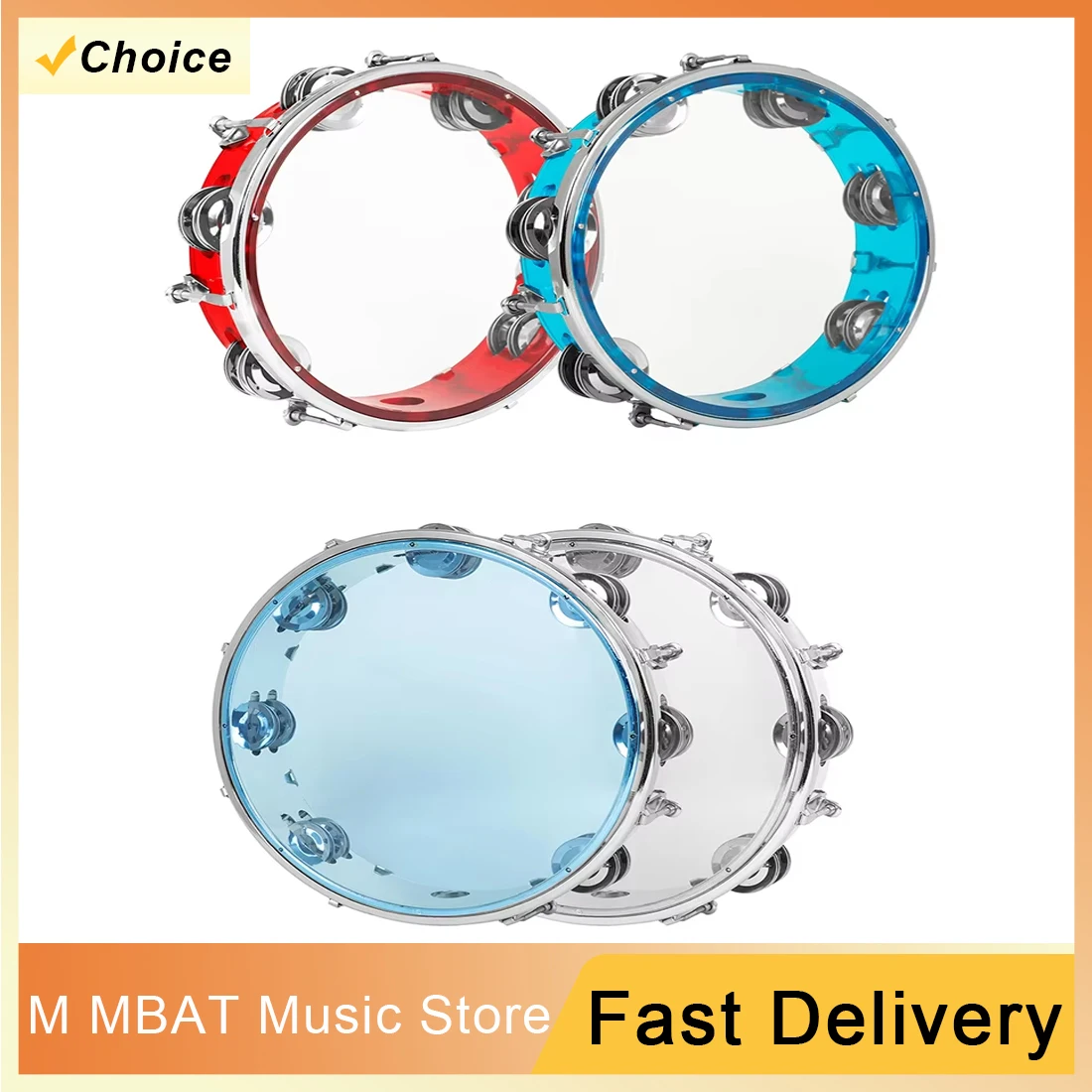 

Бубен 8/10 дюймов самонастройка ручного барабана из АБС-пластика и металла Орфа ударные инструменты подходят для просветления начинающих