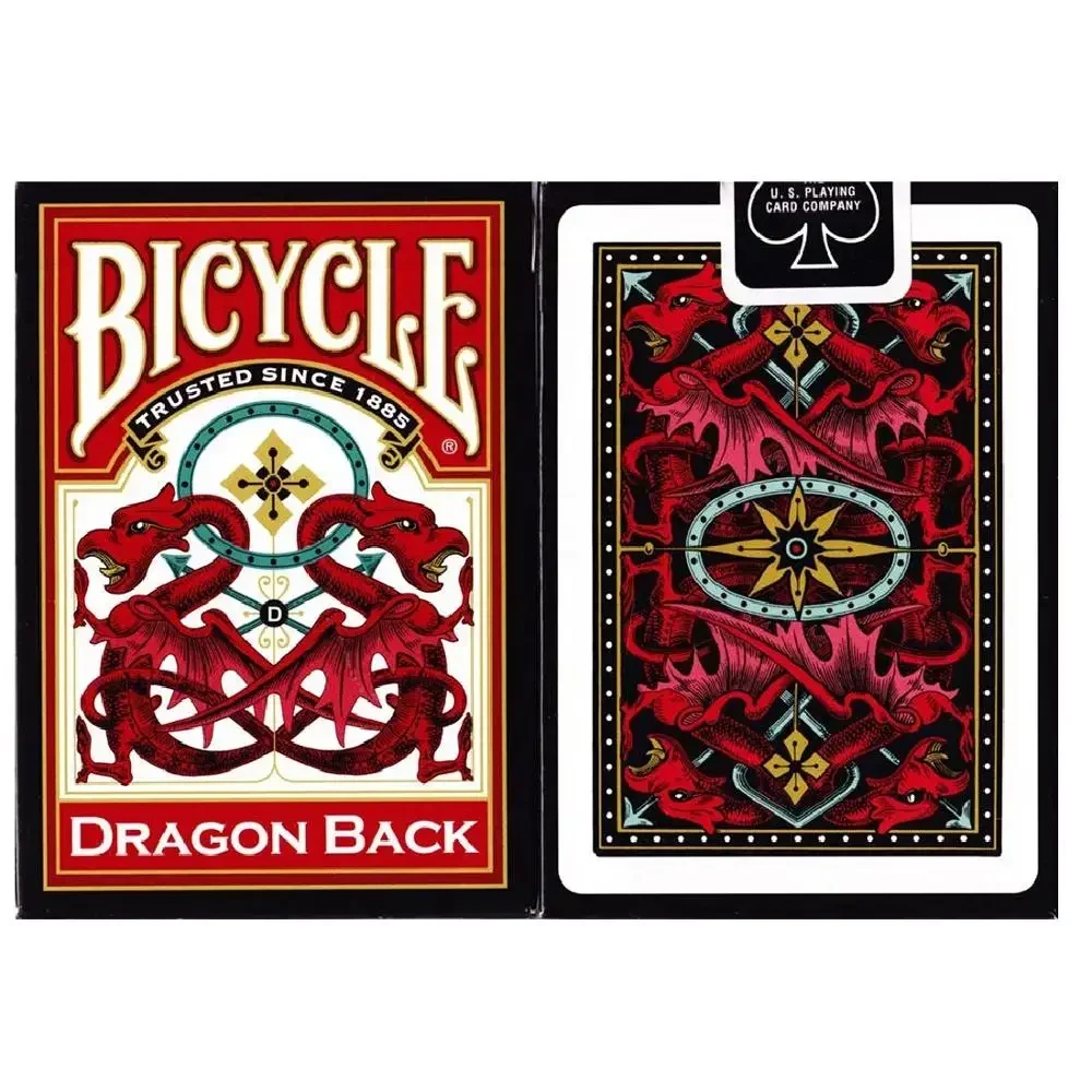 Bicycle Dragon Back Playing Cards Red Dragon Standard Poker Card Game Card Magic Magicians Prop Accessory USPCC