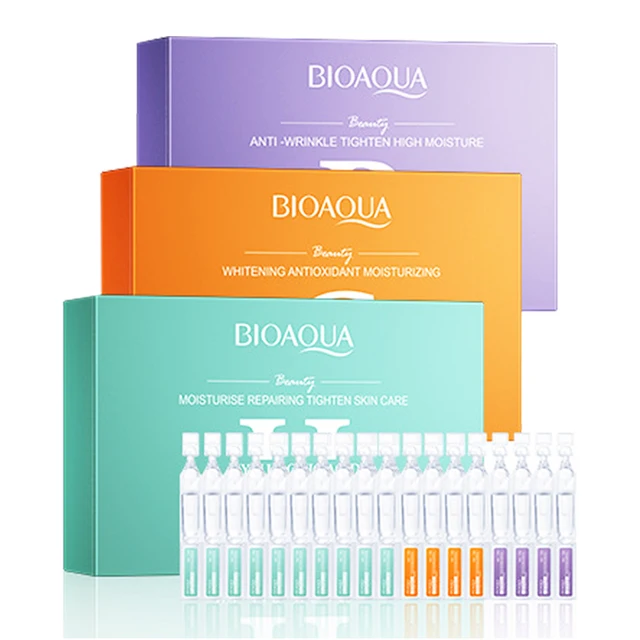 30 sztuk/pudło BIOAQUA Retinol witamina C kwas hialuronowy Serum do twarzy nawilżający ujędrniający nawilżający esencja do twarzy pielęgnacja skóry twarzy