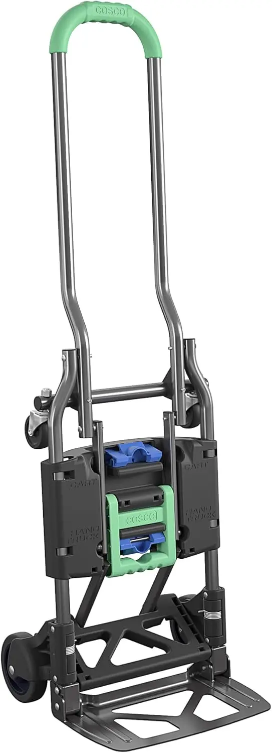 Shifter Multi-Position Folding Hand Truck and Cart, 300 lb. Weight Capacity, Green, 12222PBG1E