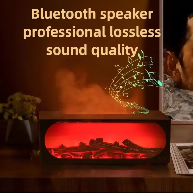 

Имитация камина, угольный увлажнитель воздуха с Bluetooth, стерео, многофункциональный, для ароматерапии, бесшумный туман, увлажнитель воздуха для дома