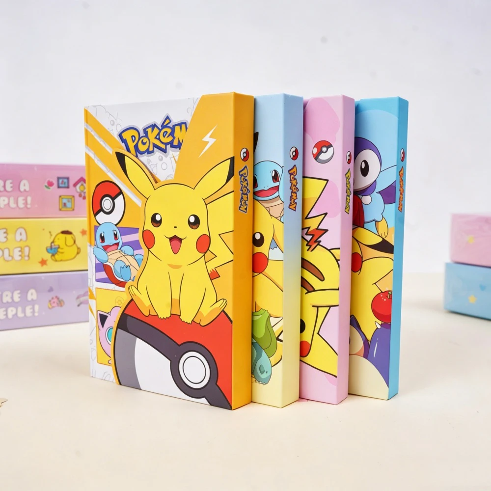 Pokemon Pikachu A6 Hardcover Notebooks Cute Cartoon Color Inner Pages Planner Journal For Student Women Office Stationery Gifts