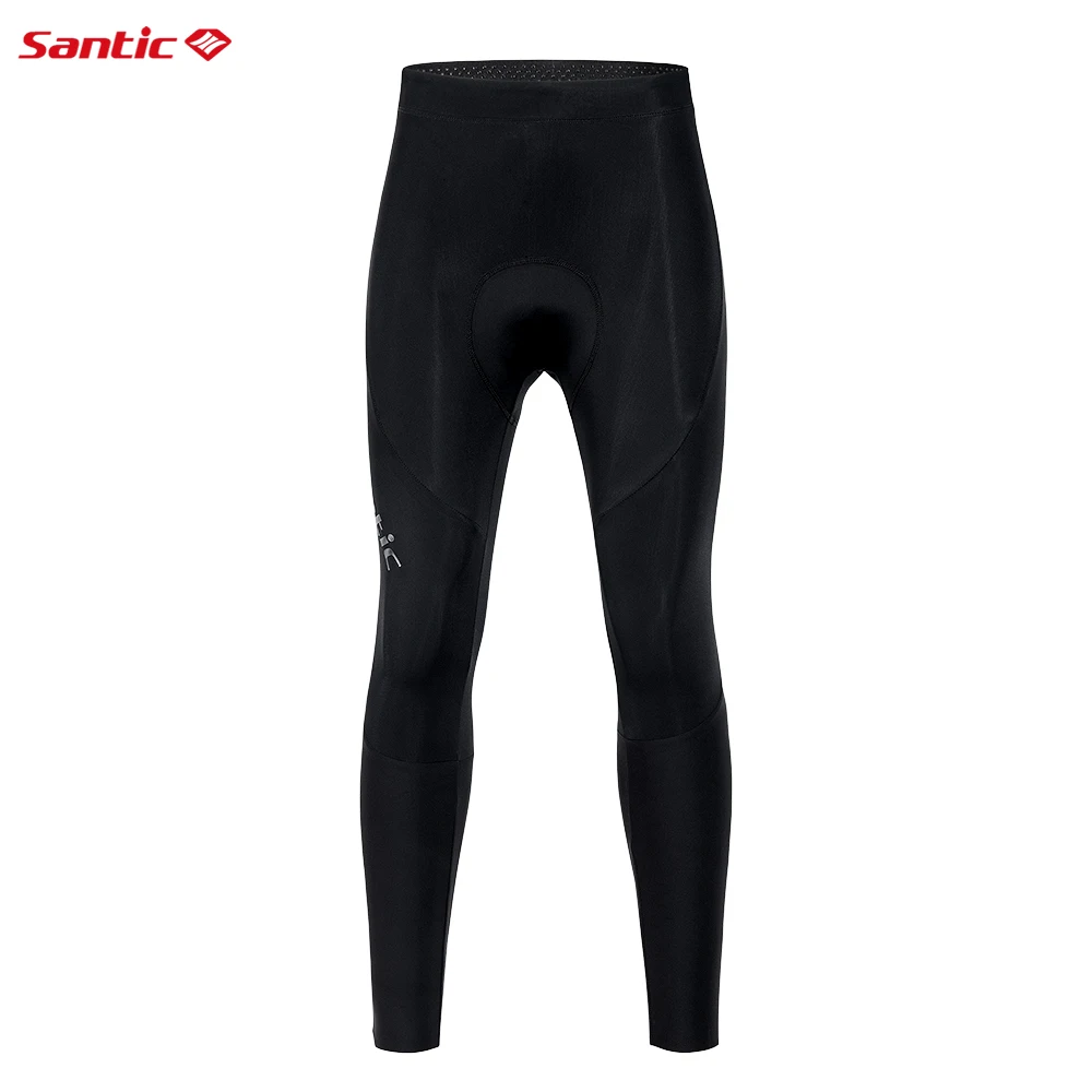Santic Heren Fietsbroek Lange Broek 6 Uur Schokbestendig Gevoerde Race Sport Fietsbroek Verstelbare Elastische Tailleband MTB Racebroek