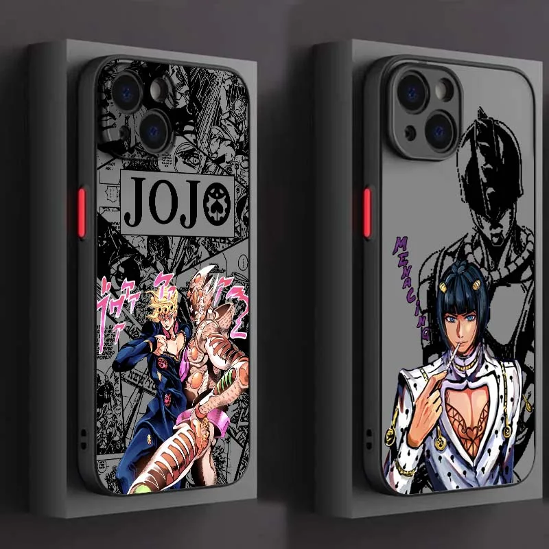 JOJO Handsome Phone Case For Apple iPhone 17 16 16e 15 14 13 12 11 XS Plus Pro Max Frosted Translucent Cover