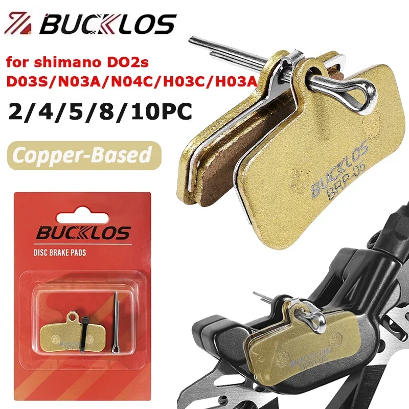 BUCKLOS Disc Brake Pads for Shimano D02S Copper Based Bike Brake Pad for BR-M9120/M8020/M8120/M7120/M6120 Hydraulic Disk Pads