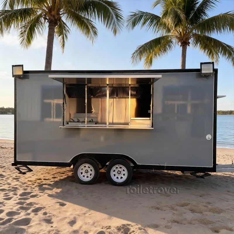 

Street Mobile Remorque Food Truck Cheese Chocolate Churros Sweet Snack Candy Food Trailer Italian for Sale
