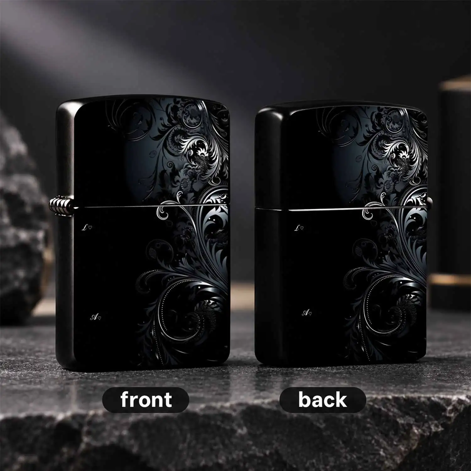 Exquisite Dark Pattern Art Lighter, Elegant Carved Premium Design, Perfect For Daily Commute, Business Events, Outdoor Gatherings And All Kinds Of Scenarios, Portable Chic Fine Personal Item For Personal Use Or Gifting A Humorous And Intere