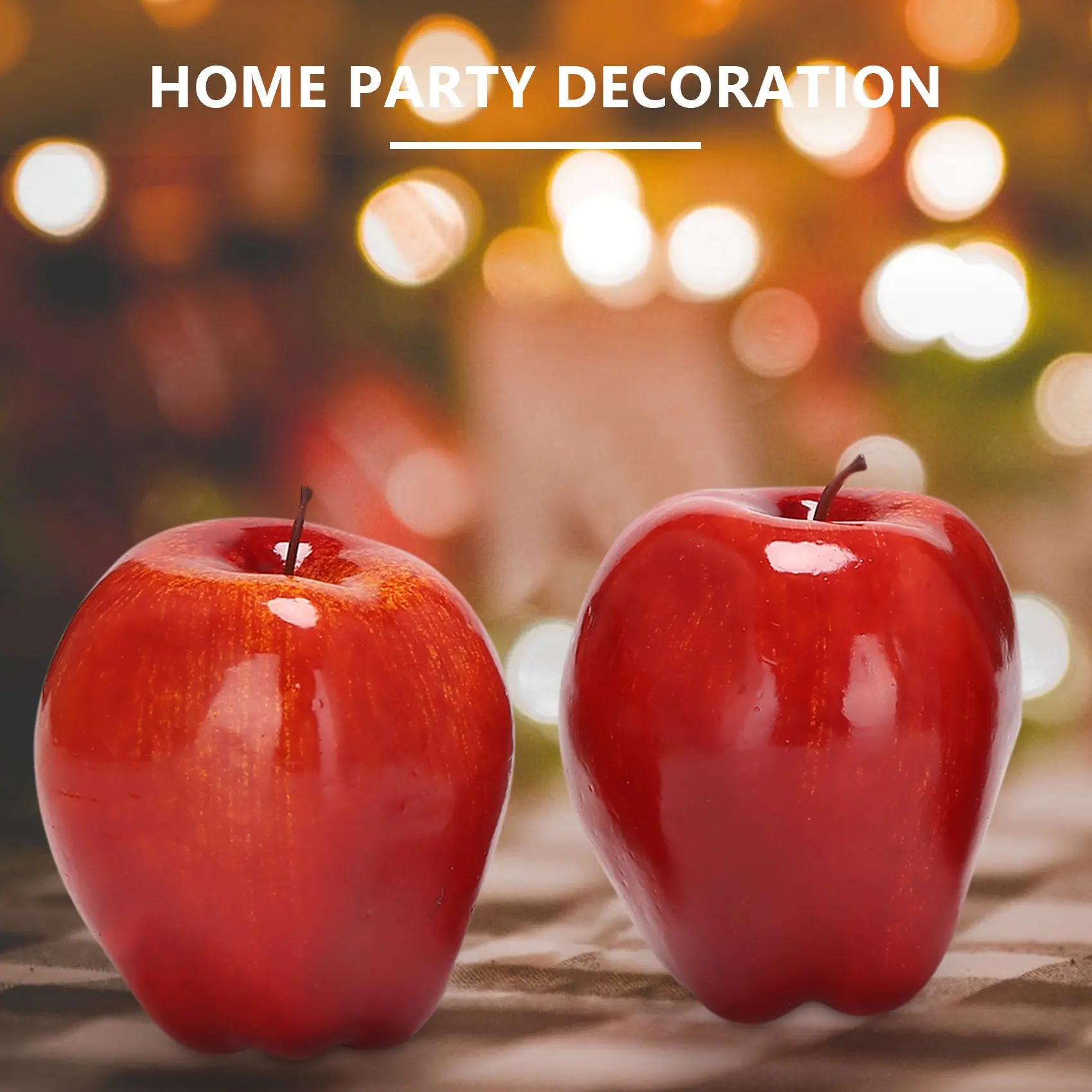 12Pcs Artificial Apples Red Delicious Fruit for Kitchen Home Foods Decor Home Party Decoration Artificial Apples