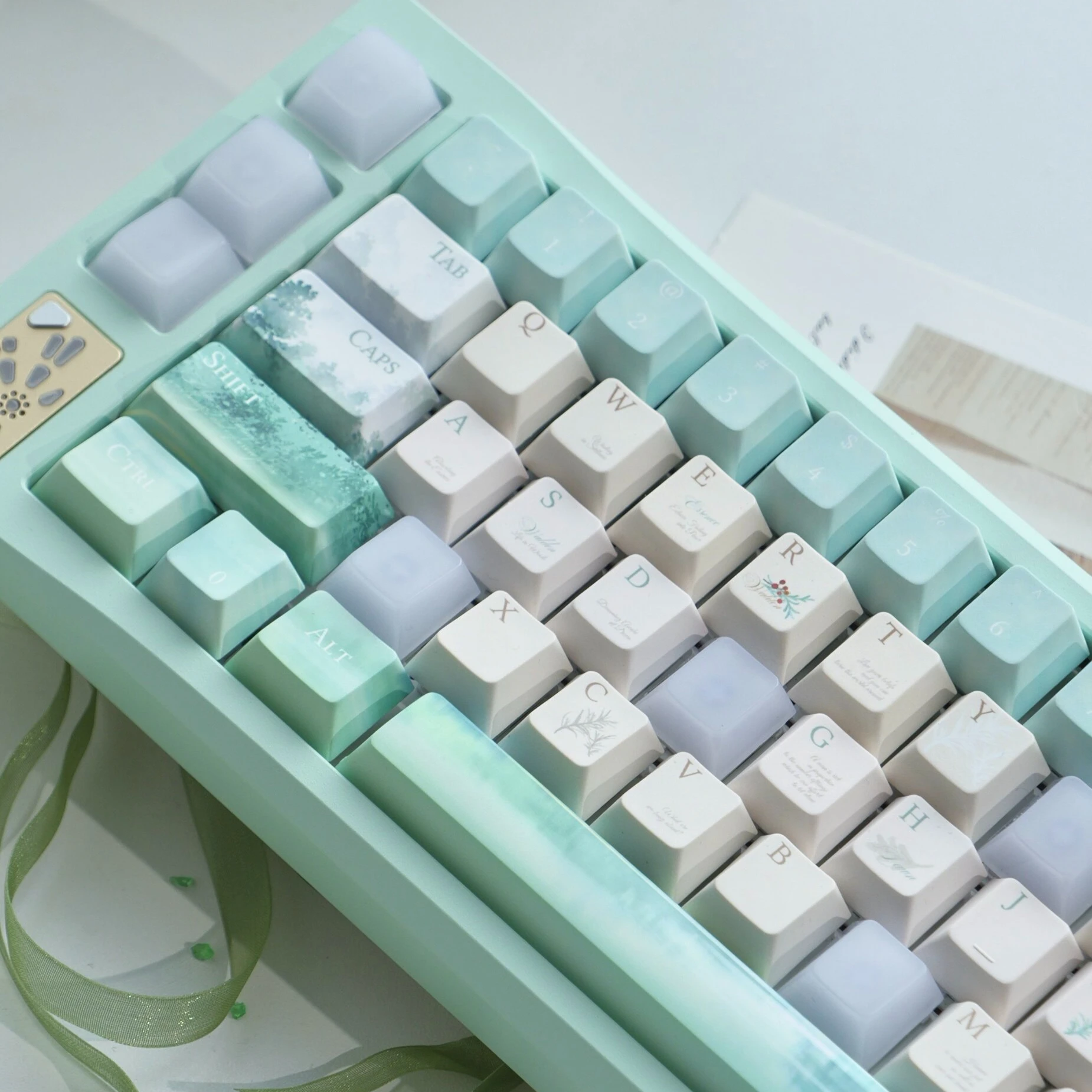 153 Key Custom Keycap Set Cherry-Profile PBT Sublimation Keycaps for Magnetic-Switch Alice Mechanical Keyboards ISO Layout Gift