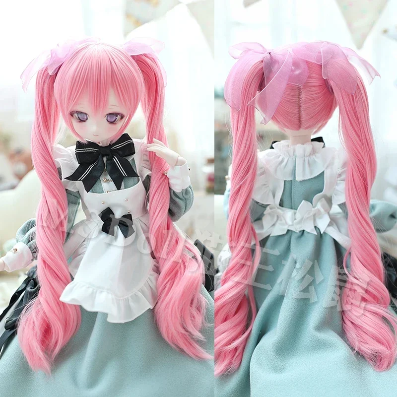 New Arrival Curly Double Ponytail BJD Wig Long Curly Hair for 1/3 BJD MDD Doll Wig Girls Dress Up Toys Doll Accesoories