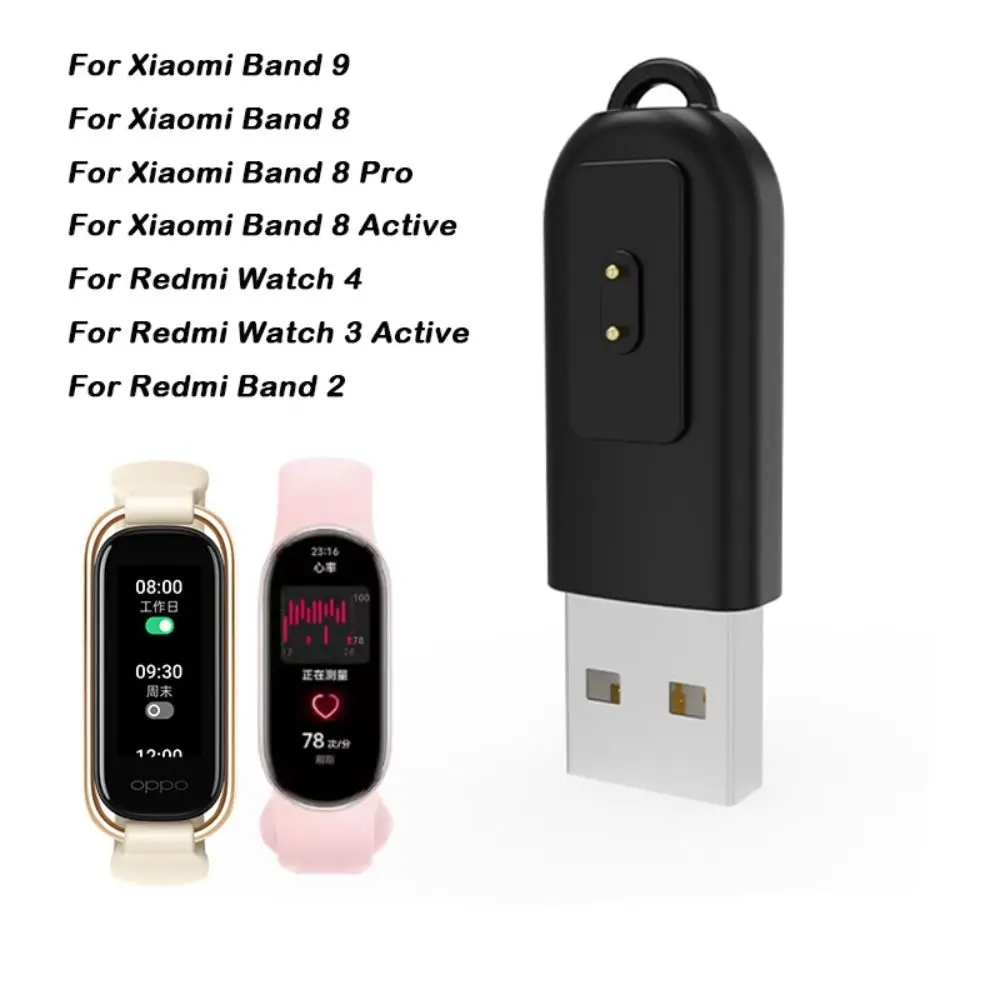 Mini USB Charger Dock Adapter Charger Stand Power Charge Holder for Xiaomi Band 9/8/Pro/Redmi Watch 4/3 Active Smart Band 2