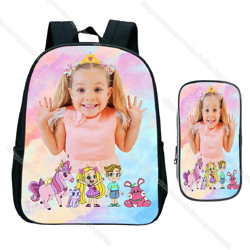 Diana And Roma Show Kids Backpack Boys Girls Kindergarten Bag Children School Bags Toddler School Cartoon Bookbag