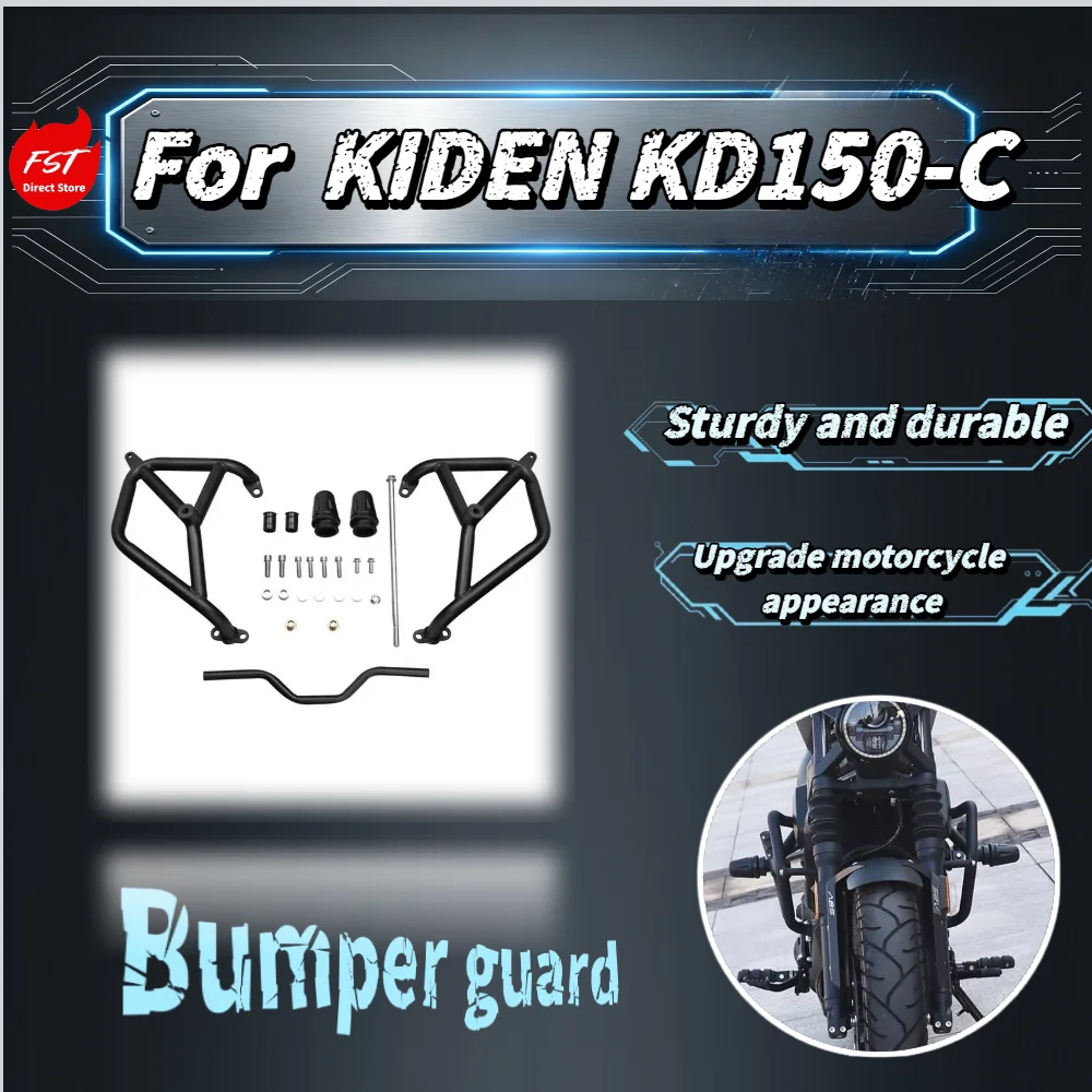 

For Kiden KD150-C Motorcycle Crash Bar Engine Guard Bumper Anti-Fall Protector No Drilling Installation