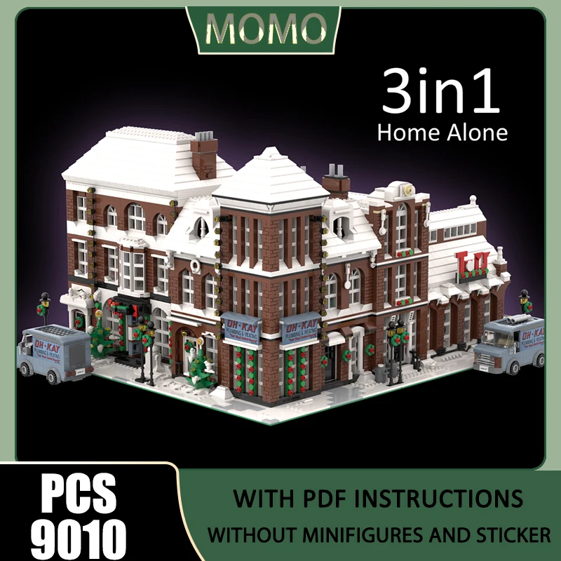 

Street View Moc Building Blocks 3in1 Famous Movie Home Modifications Technology Brick Assembly Construction Christmas DIY Toys