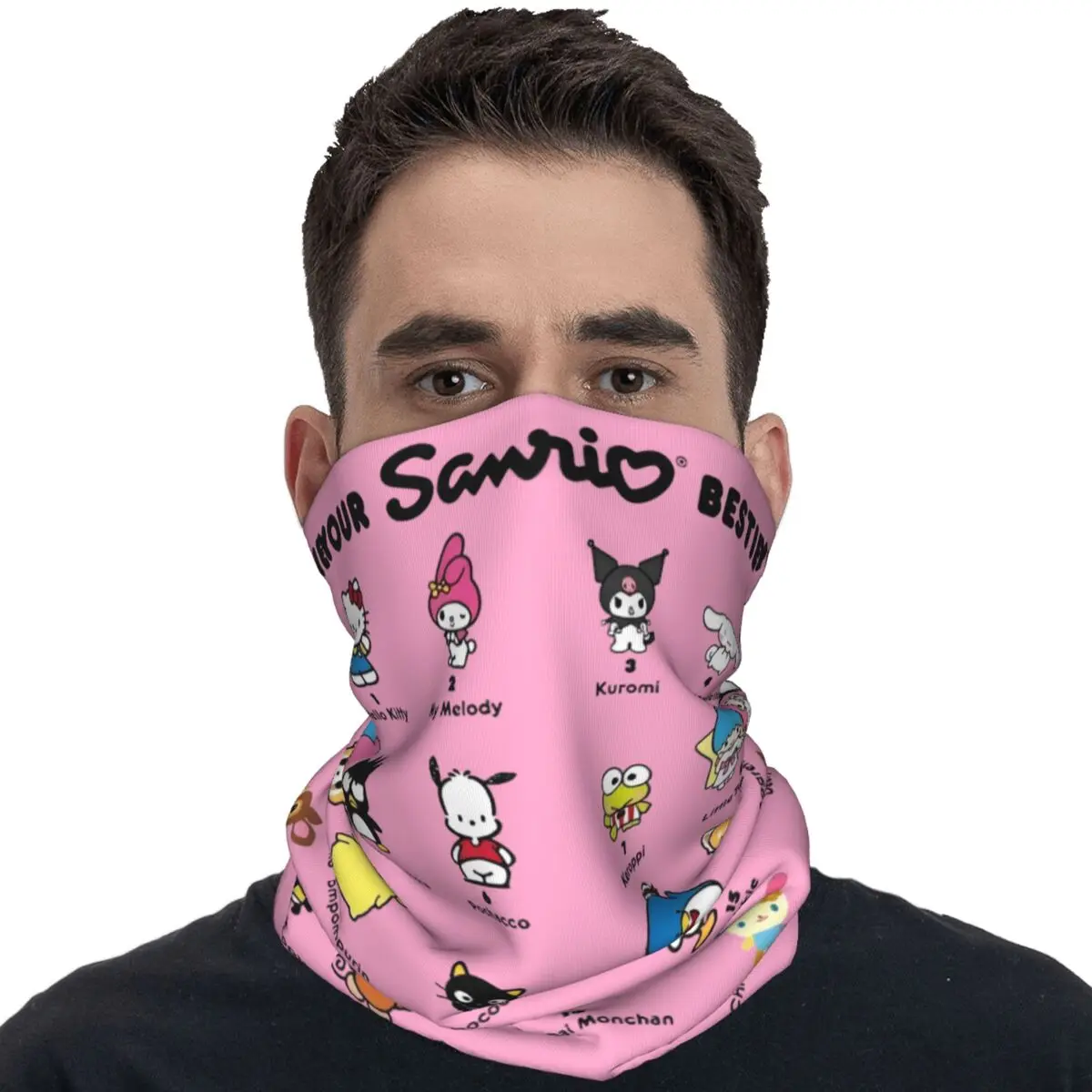 Your Sanrio Bestie Bandana Fashion Cycling Mask Hunting Fishing Anti-UV Balaclava Custom DIY Neck Warmer Face Masks