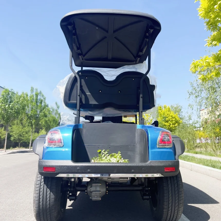 

China New 4 Seater Electric Car Electric Golf Cart Off-Road Vehicle Folding Seat Lead-Acid Battery And Lithium Battery Optional