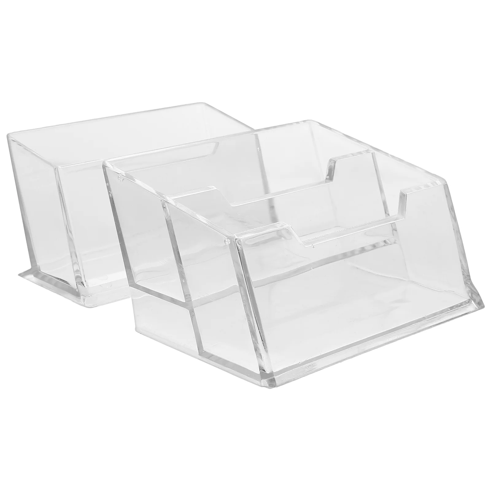 

2 Pcs Booklet Display Shelves Brochure Stand Acrylic Place Card Holders Vertical Business