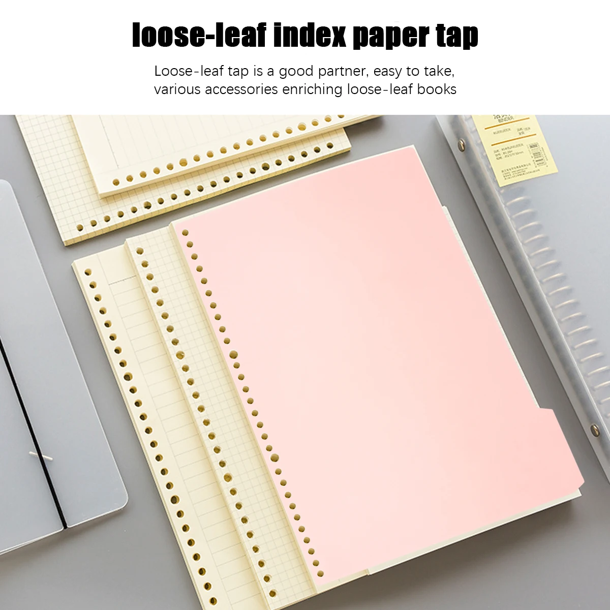 

Note Books Lined Pages Separating Loose Leaf Substitute Index Dividers Red Binder PP Environmental Friendly Insertable