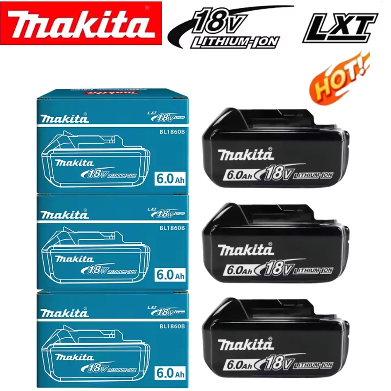 

Makita 18V 6.0Ah 5.0Ah Battery Original Lithium ion Rechargeable Battery 18V 6000mAh Replacement Battery BL1860 BL1850 BL1860B