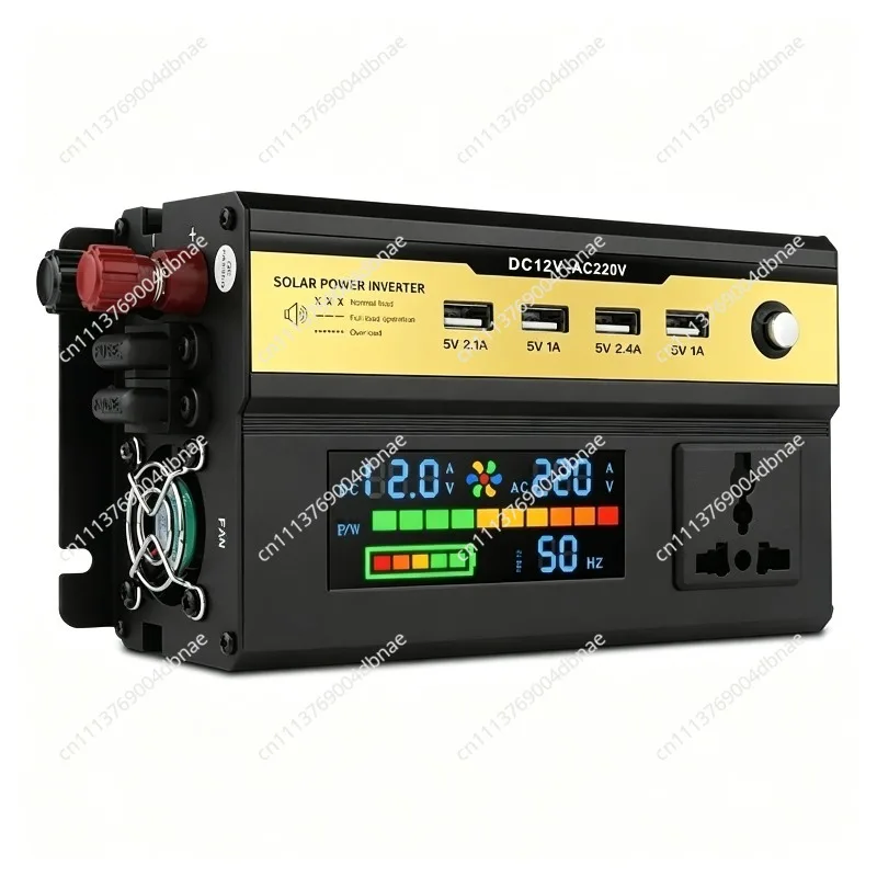 Car inverter 12v24v to 220w household power converter Intelligent display digital inverter