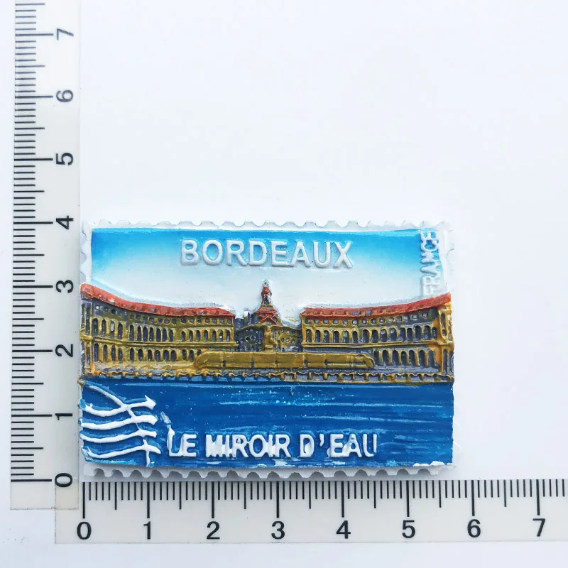 

Bordeaux Architecture Creative Fridge Magnet Cultural Landscape Resin Message Stickers Tourism Souvenir Decoration Crafts