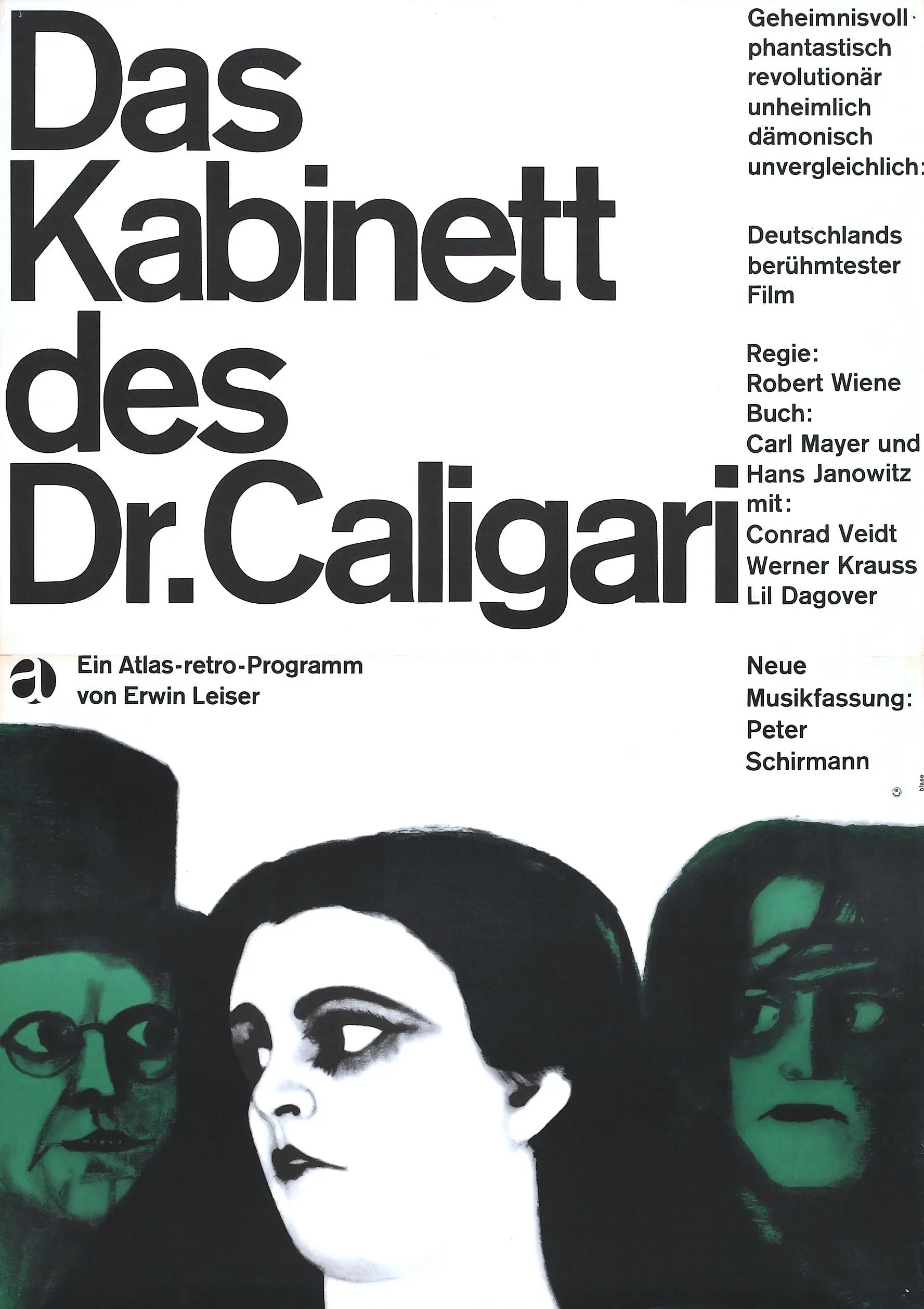 Movie Das Cabinet des Dr. Caligari (1920) Silk Poster custom Home Decorative Wall Painting