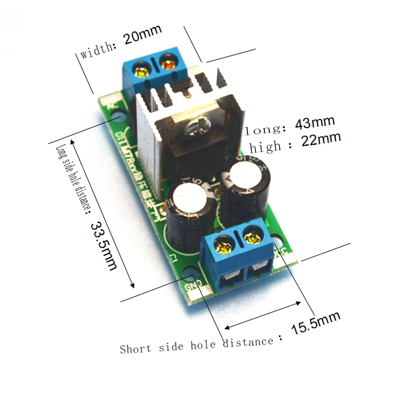 L7805 LM7805 three-terminal regulator module 5V regulated power supply module