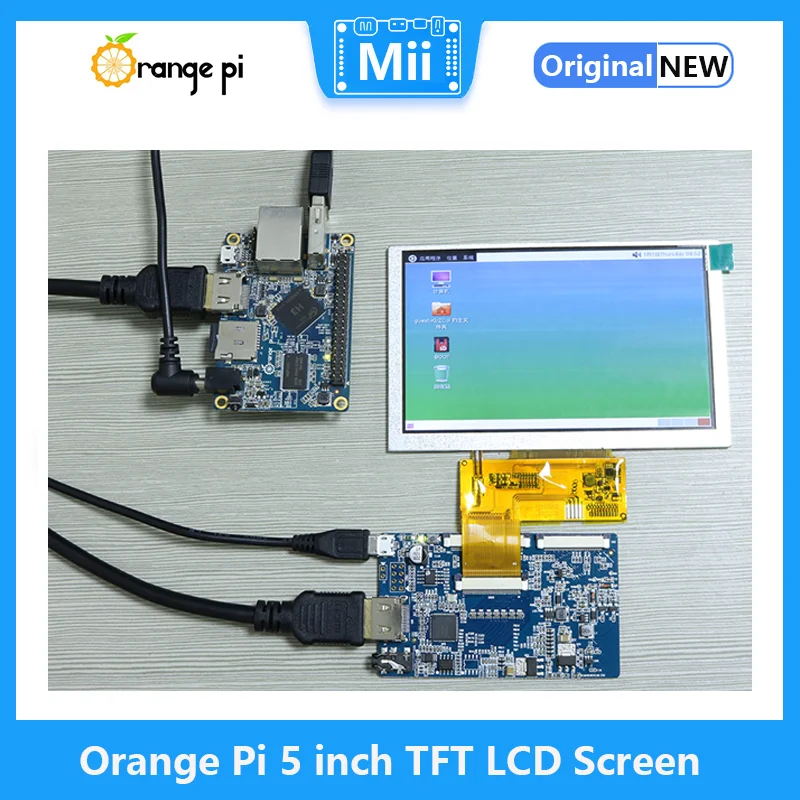 Écran LCD TFT Orange Pi 5 pouces, pour puces H3, prise en charge de l'alimentation OTG