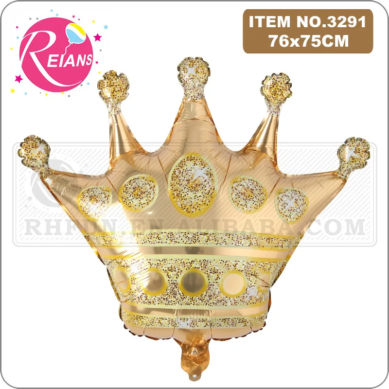 Large 29inch Gold Crown Foil Balloons Prince Princess Baby Shower 20 1st Birthday coroa Party Balon Decorations adult globos