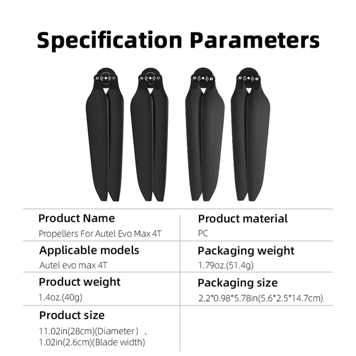 Quick Release Propellers Folding Blade Spare Parts for Autel EVO Max