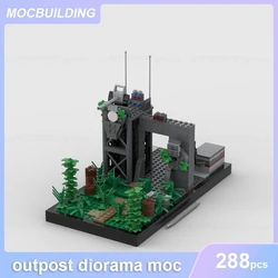 Outpost Diorama Moc Building Blocks Display Model DIY Assemble Bricks Educational Creative Collection Toys Xmas Gifts 288PCS