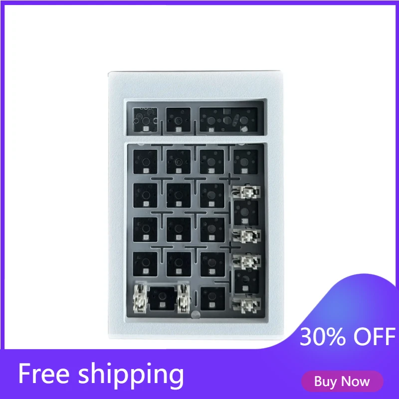 

LMK21 Mini Keyboard Kit Three Mode Aluminium Mechanical Keyboard Kit Gasket Structure Keypad VIA Office Keyboard for Win Mac