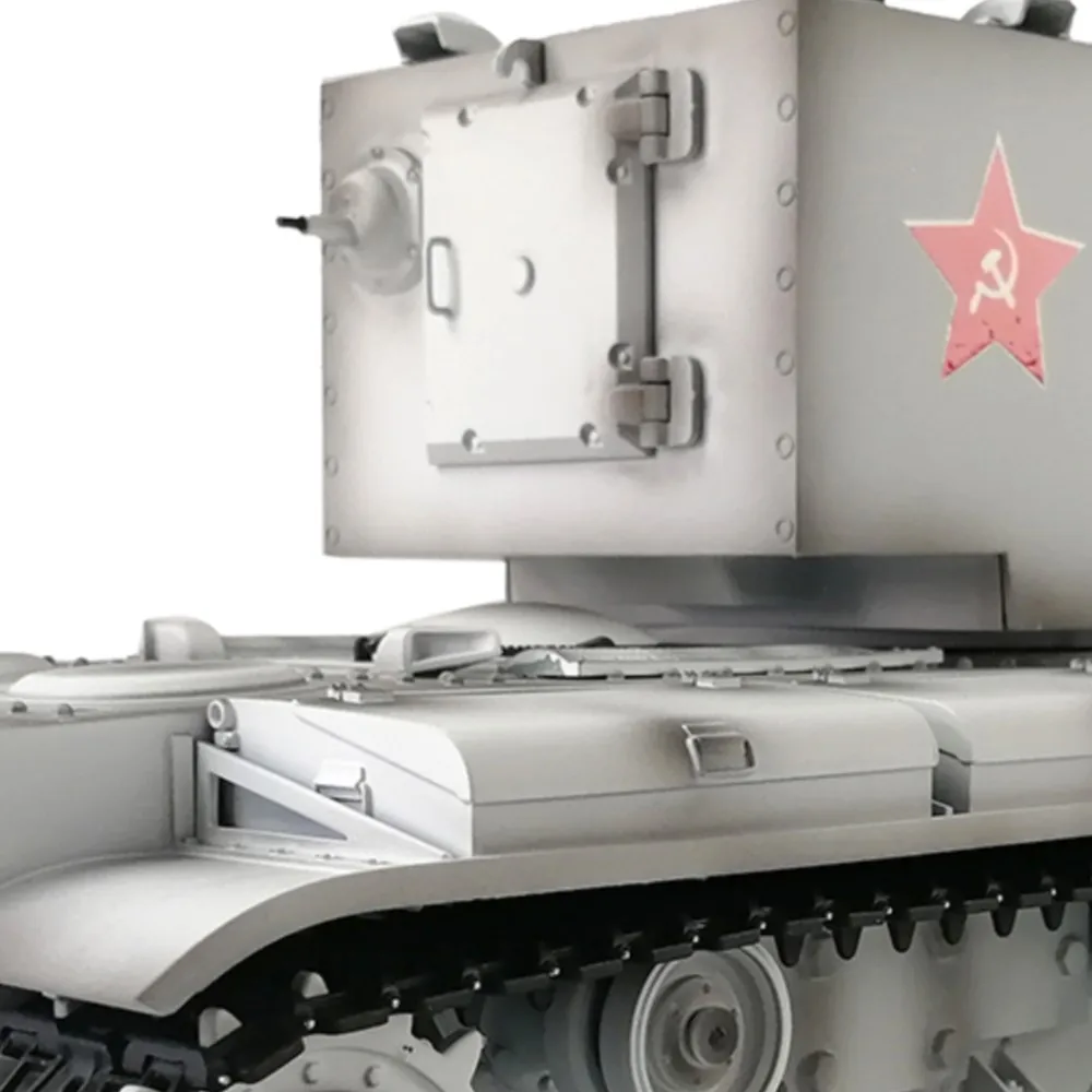 

Super Deal Henglong 1/16 7.0 Upgraded Soviet KV-2 RTR RC Tank Gigant 3949 360° Turret Military Vehicle Model