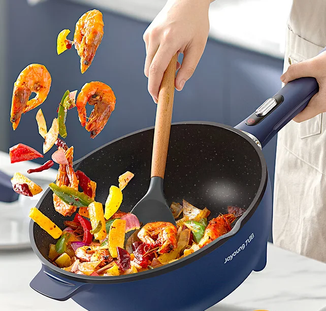 Joyoung Electric Frying Pot High Power Stir Fry Non stick 4L Multi functional Steaming and Cooking Integrated Cooking Pot