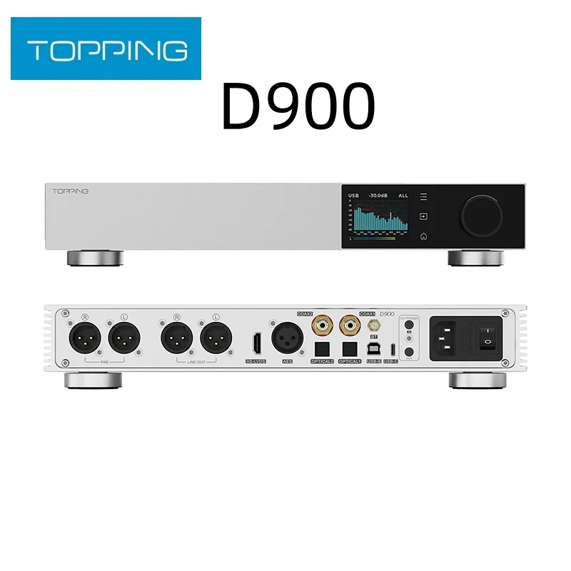 TOPPING D900 Ultra-Flagship DAC Decoder LADC BT5.1 PSRM Independent preamp circuit 131dB SNR@1kHz Hi-Res With remote control