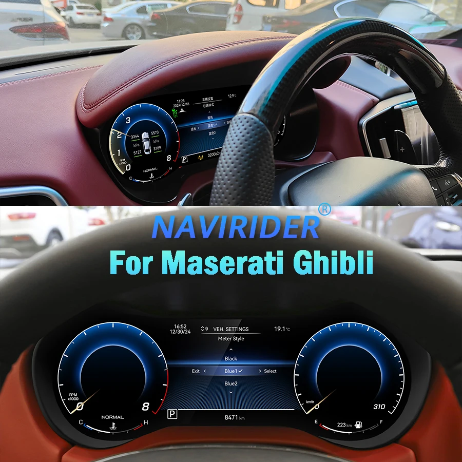 

Car LCD Instrument For Maserati Ghibli 2014-2023 Speedometer Upgrade Smart Cluster Map Multiple Colorful High Display Upgrade