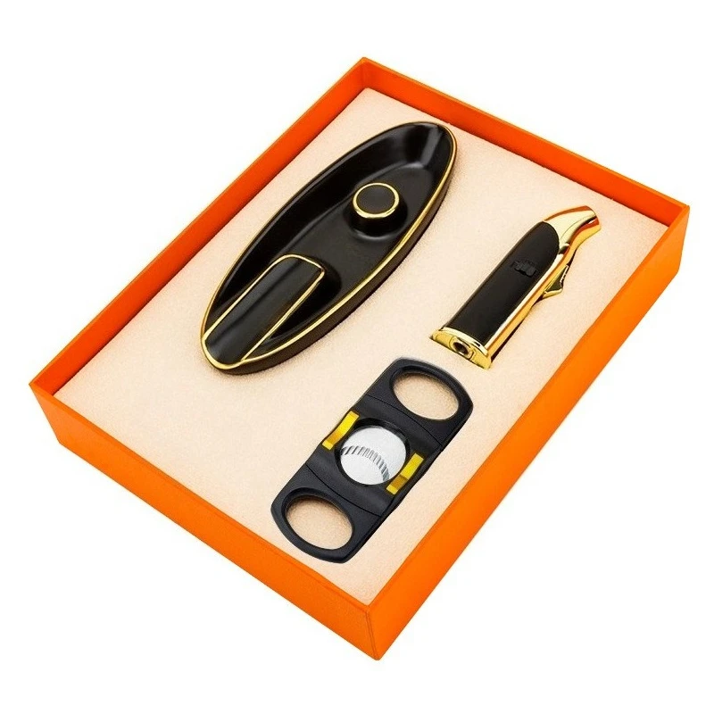 Cigar Cutter Three-piece Set Cigar Tools Gift Set