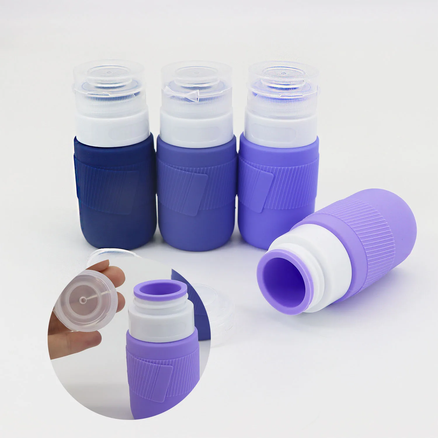 Portable Silicone Travel Bottle Cosmetic Storage Refillable Lotion Bottle Leakproof Shampoo Container Squeeze Tube Empty Bottle