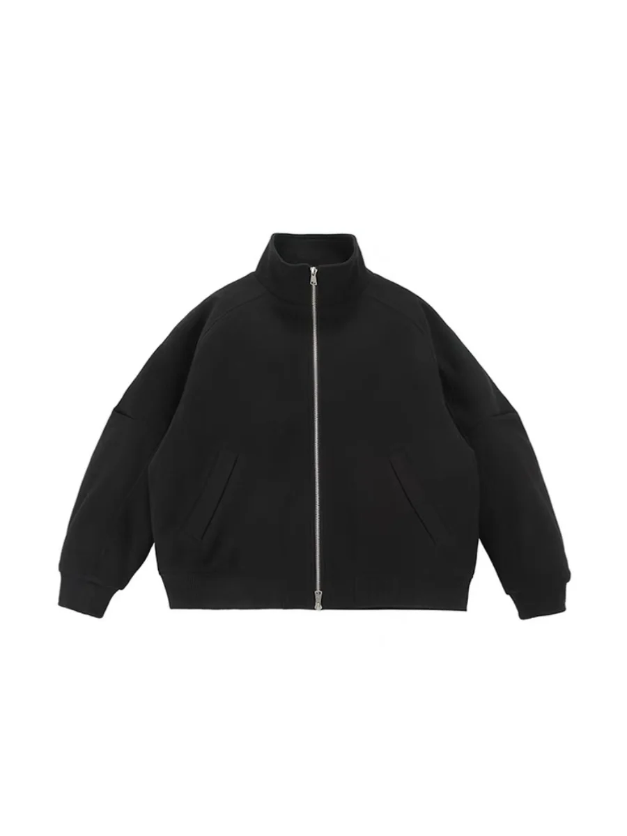 

Retro American Woolen Cotton Jaet Men's Autumn Winter High-End CleanFit Knife Sve ape Cotton Insert Jaet