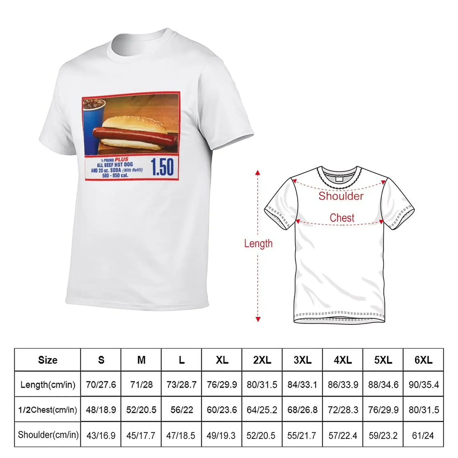 New COSTCO FOOD COURT HOT DOG COMBO T-Shirt oversized t shirt plain t-shirt man clothes mens cotton t shirts