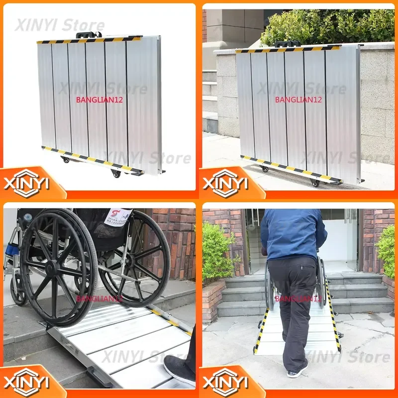 for Mobile Ramp Aluminum Alloy Ramp Plate Barrier Free Ramp Plate Aluminum Alloy Pedal Folding