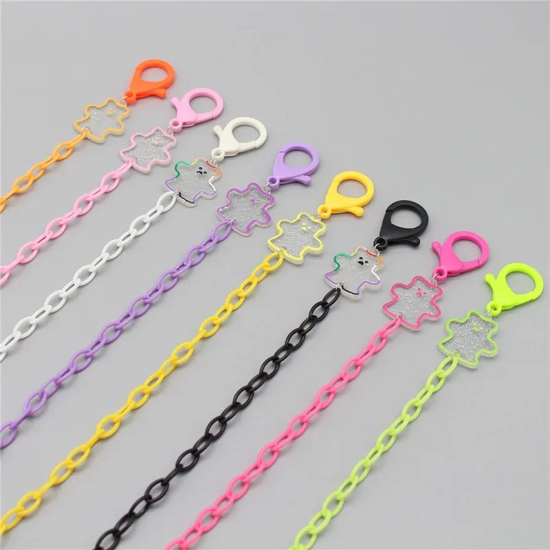 Fashion Cute Glasses Mask Chain Holder Necklace For Children Students Lanyard Acrylic Hanging Kids Neck Cord Jewelry Gift