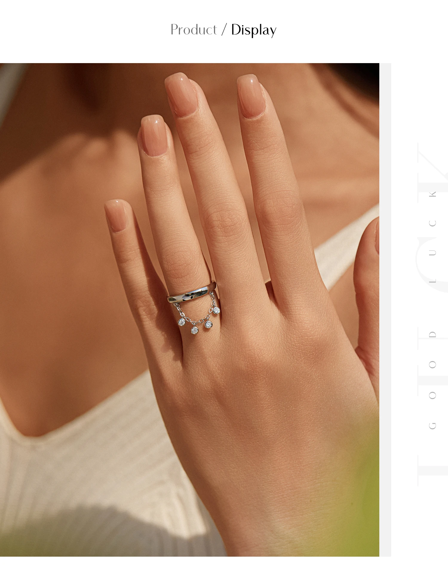 MODIAN Funkelnde runde CZ-Stapelringe aus 925er Sterlingsilber, süßes kleines Anhänger-Design, Fingerringe für Frauen, edler Schmuck – Detail 5
