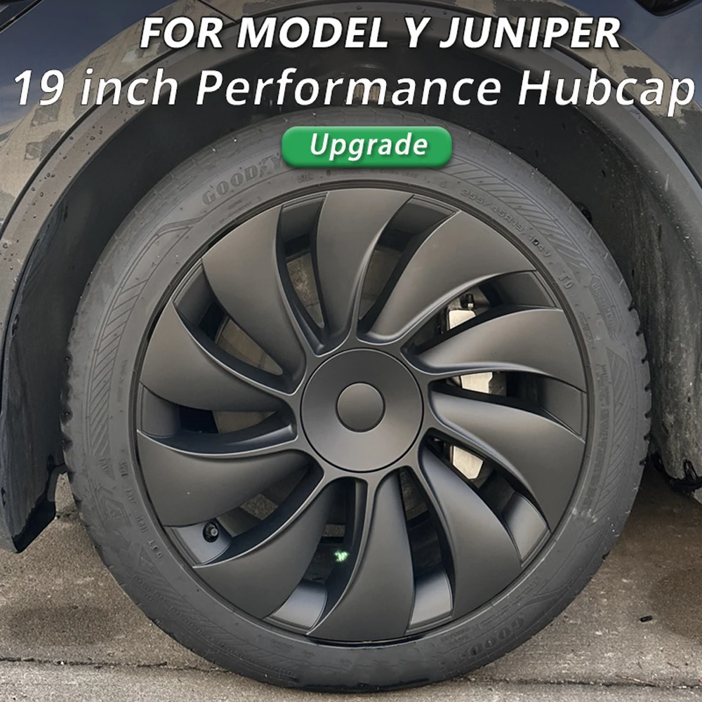 

4 шт. HubCap Performance 2025 для новой Tesla Model Y Juniper 19-дюймовая сменная крышка колеса автомобиля, полная крышка обода, аксессуары