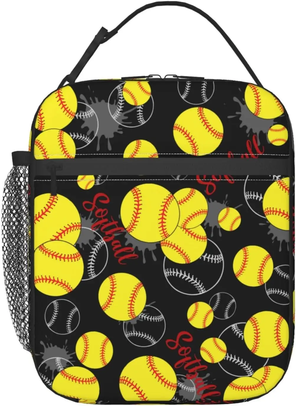 Softball Lunch Bag Portable Softball Lunch Box Reusable Lunch Tote Bag Gifts For Kids Boys Girls School Work Travel Picnic