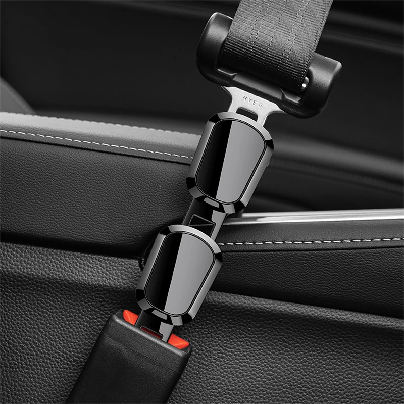 1 Pair Black Car Seat Belt Clip Buckle One Button To Release Insert Socket Extender Compatible With For Hyundai All Models