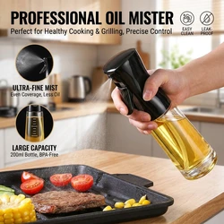 Oil Spray Bottle for Cooking Kitchen Olive Oil Sprayer for Camping BBQ Baking Vinegar Soy Sauce 200ml 300ml