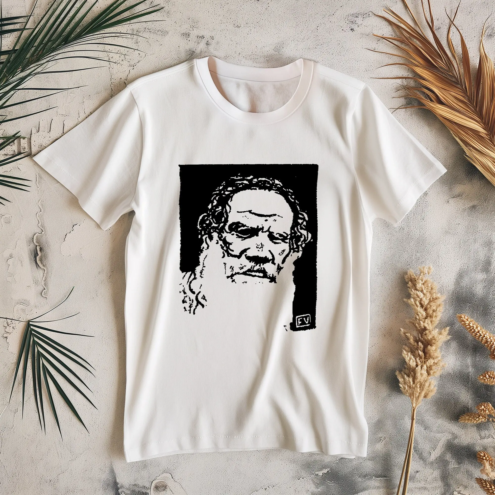 Leo Tolstoy T Shirt Adult Organic Cotton Vintage Art Aesthetic Clothing